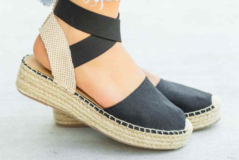 Espadrille wedges closed toe low heel