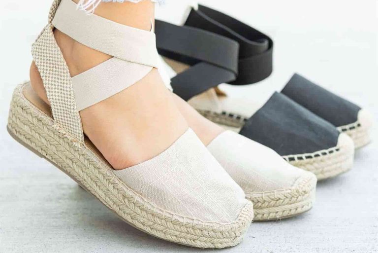 Espadrille wedges low heel