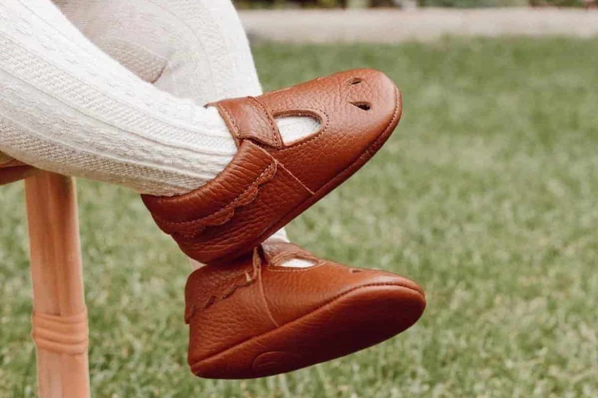 baby leather shoes from a brand called dotty fish