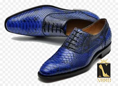 Buy faux leather shoes blue at an exceptional price