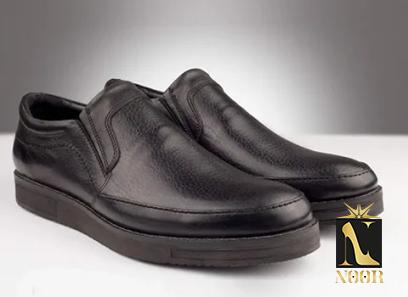 Buy and price of black synthetic leather shoes