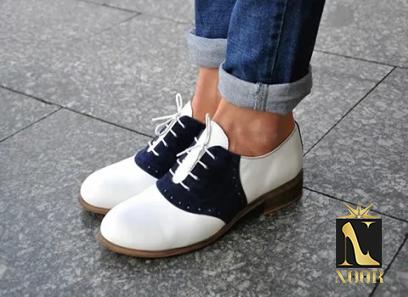 Leather oxford shoes black and white | Reasonable price, great purchase